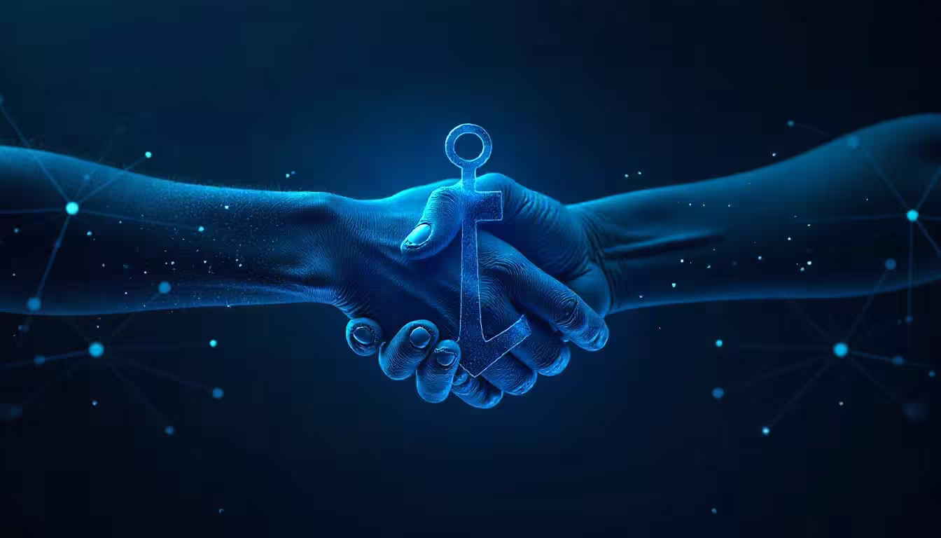 Branding 7 freepik tech image blue on black depicting digital handsha 27774